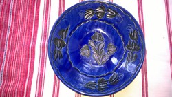 Folk art - large table offering, beautiful color pattern, flawless - diameter 30 cm - can also be used as a gift