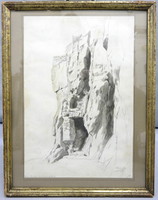 Sziklabarlang -tusrajz Manger jelzéssel -1890 (5036)