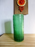 Gyönyörű türkizzöld buborékos üveg váza
