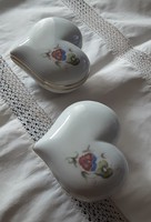Hollóház porcelain dawn patterned bonboniers, original, marked, flawless