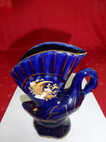 German porcelain cobalt blue vase in the shape of a swan. Height 15 cm. He has!