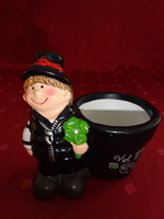 German ceramic, lucky chimney sweep, height 10.5 cm. The glue. He has!