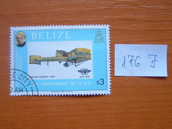 BELIZE 3 $ 1979 Sir Rowland Hill, Santos Dumont kétfedelű 176J