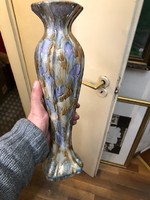 Cseh régi üveg váza, hibátlan alk, 30 cm-es magasságú.
