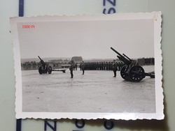 2 vh Német katonák szemle, ágyú 6,5x9cm