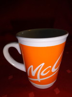 Mc cafe orange mug, 9.5 cm high. He has!
