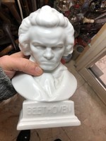 Herendi Beethoven büszt, porcelán szobor, 20 cm-es nagyságú.