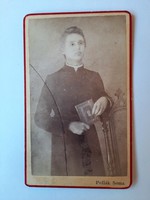 Antik fotó, vizitkártya, Pollák Soma, Vácz, 1878