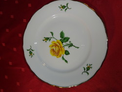 Bavaria German porcelain, antique cake plate with yellow rose, diameter 19.5 cm. He has!