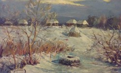 Orosz téli táj (jelzett)