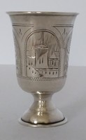 orosz ezüst talpas pohár 1891