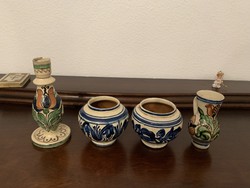 Korondi candle holders and small pots 4 pcs