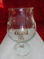 Glass goblet with base, French cognac otard xo inscription, height 15 cm. He has!