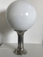 Króm talpú retro asztali lámpa, 45 cm magas