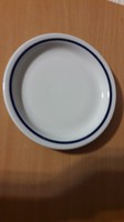 Alföldi porcelán, menzás, kék csíkos tányér