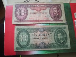 1949-es 10 forint és 100 forint 