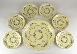 1D210 Búzavirág mintás Zsolnay süteményes készlet