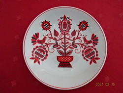Hollóház porcelain wall plate with folk motif, diameter 15 cm. He has!