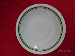 Lowland porcelain, green striped deep plate, diameter 21.5 cm. He has!