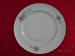 Lowland porcelain, flat plate with flower pattern, diameter 24 cm. He has!