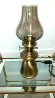 Petróleum  stílusú réz asztali lámpa