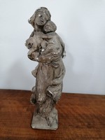 Szűz Mária a kisdeddel gipsz szobor 
