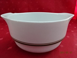 Lowland porcelain, green striped bowl with handles, height 7.5 cm. He has!