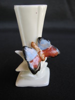 Wagner & Apel porcelán pillangós mini váza
