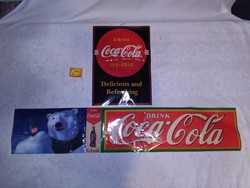 Coca-cola reklám matrica - két darab - nagyobb méret - együtt