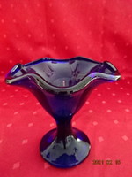 Cobalt blue glass cup with bormilio rocco. Its diameter is 14 cm. He has!