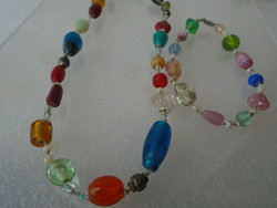Millefiori Murano glass necklace and bracelet