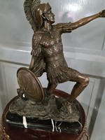 Spártai gladiátor harcos bronzszobor