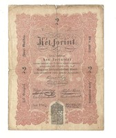 1848 as 2 forint Kossuth bankó papírpénz bankjegy 48 49 es szabadságharc pénze phq