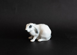 Zolnay bunny figurine with shield seal - hammer? Rabbit figure
