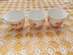 Zsolnay coffee cups - with orange flowers
