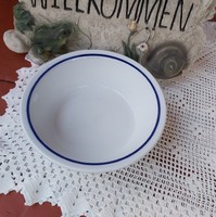 Alföldi kékcsíkos  kék peremes gulyásos tányér mélytányér , nosztalgia darab 