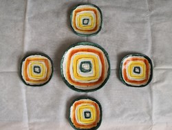 Set of ceramics, art deco plates, cake set