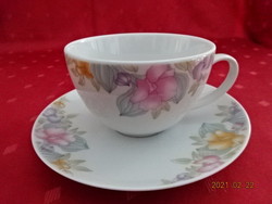 Lowland porcelain, flower pattern teacup + placemat. Washer diameter: 15.5 cm. He has!
