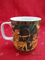 Fathi mahmoud depicting an Egyptian porcelain gilded scene. He has!
