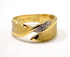 Modern stílusú köves arany gyűrű (ZAL-Au96488)