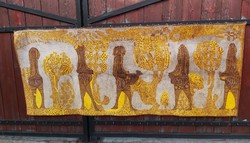 Retro mokett Gyönyörű selyem  falvédő  falikárpit faliszőnyeg  Gyűjtői darab 