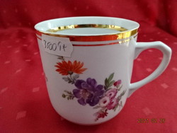 Czechoslovak porcelain mug with gold stripe on the outside and inside. With nut inscription. He has!