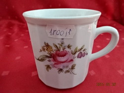 Czechoslovak porcelain, rose patterned mug, height 9 cm. He has!
