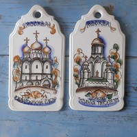 Very beautiful hand painted russian ceramic wall decoration