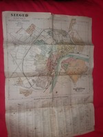 Antik 1941 térkép Szeged kir. város belterülete Szegfű Sándor munkája a képek szerint