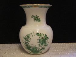 Herendi indiai kosár mintás porcelán váza 15 cm.
