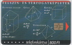 Magyar telefonkártya 0541   2002 Puska Matematika 4    GEM 7     50.000 darab 