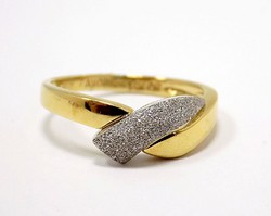 Kő nélküli sárga-fehér arany gyűrű (ZAL-AU96476)