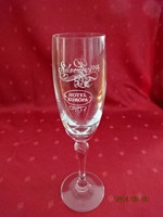 Wine glass with stem, hotel europe 1994. New Year's inscription. Height 22 cm. He has!