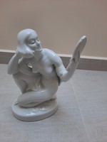 Fehér Herendi Tükrös Nő, Női akt figura